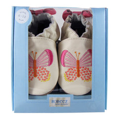 Butterfly Kisses Soft Soles 6-12 months - Cream (Robeez)