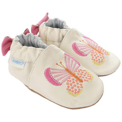 Butterfly Kisses Soft Soles 6-12 months - Cream (Robeez)