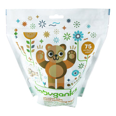 Alcohol-Free Hand Sanitizing Wipes Mandarin - 75 wipes (Babyganics)