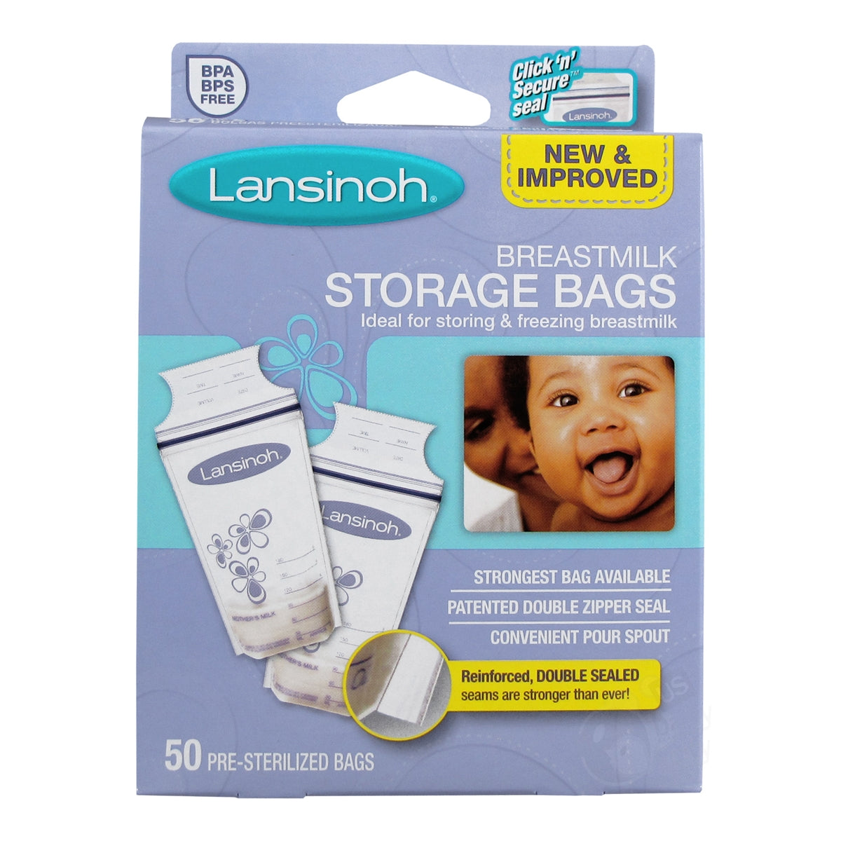 Breastmilk Storage Bags - 50 bags (Lansinoh)