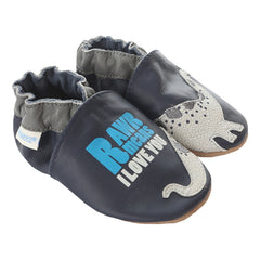 Dylan the Dino Soft Soles 6-12 months - Navy (Robeez)