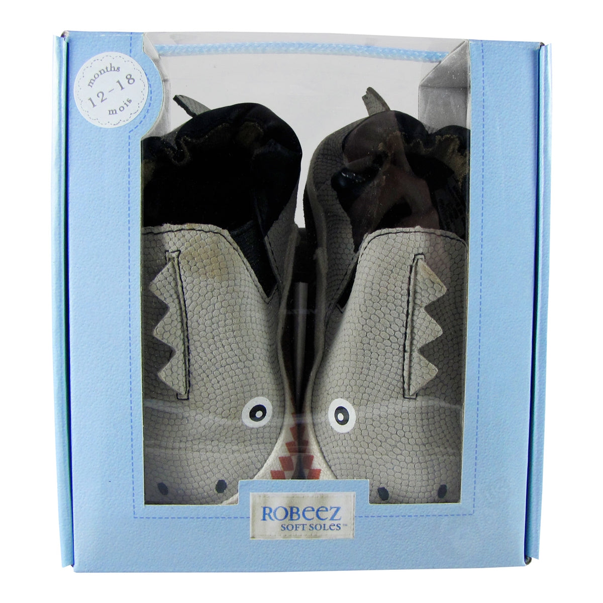 Dino Dan Soft Soles 12-18 months - Grey (Robeez)