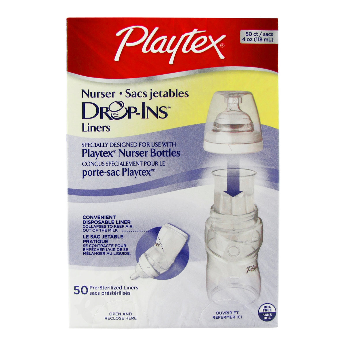 Drop-Ins Liners 50 pack - 4 oz. (Playtex)