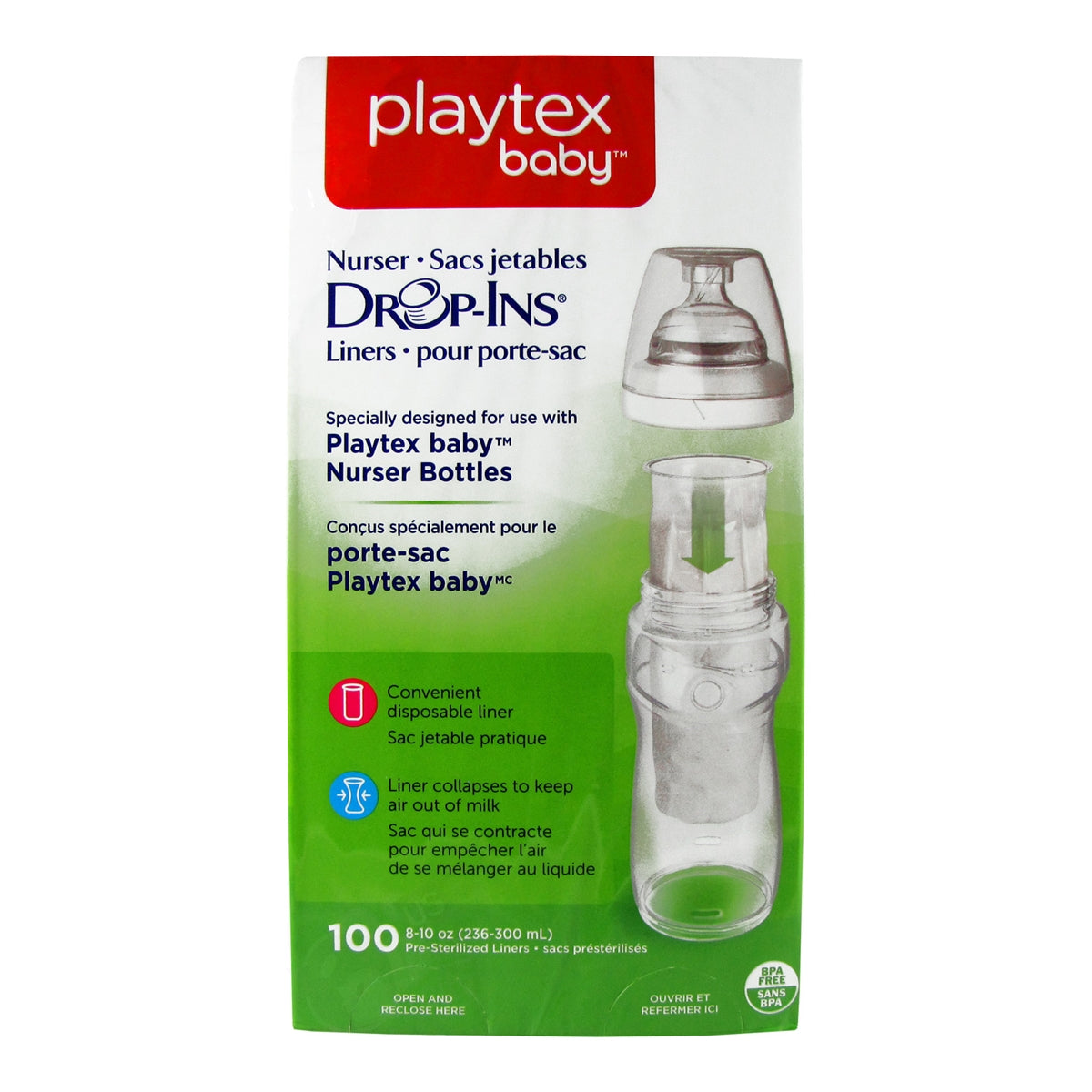 Drop-Ins Liners 100 pack - 8 oz. (Playtex)