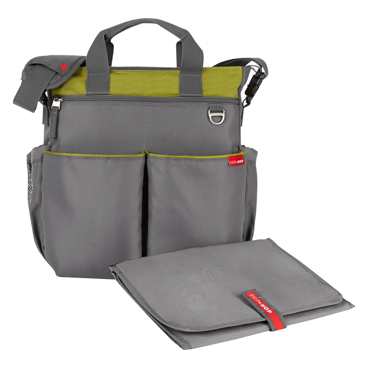 Duo Signature Diaper Bag Charcoal/ Lime (Skip Hop)